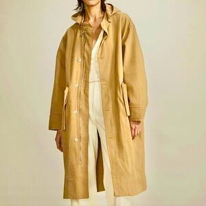 Everlane Canvas Organic cotton Parka jacket coat Size L Cappuccino brown NWT